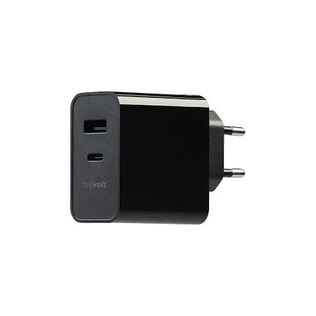 PRISE SECTEUR DOUBLE USB A/USB C